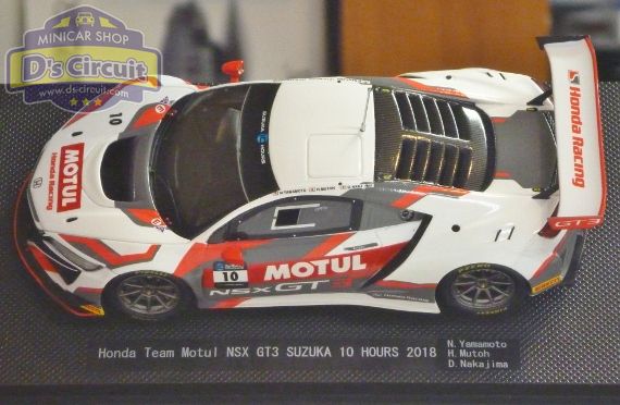 エブロ1/43 ホンダ チーム モチュール NSX GT3 #10 鈴鹿 10時間
