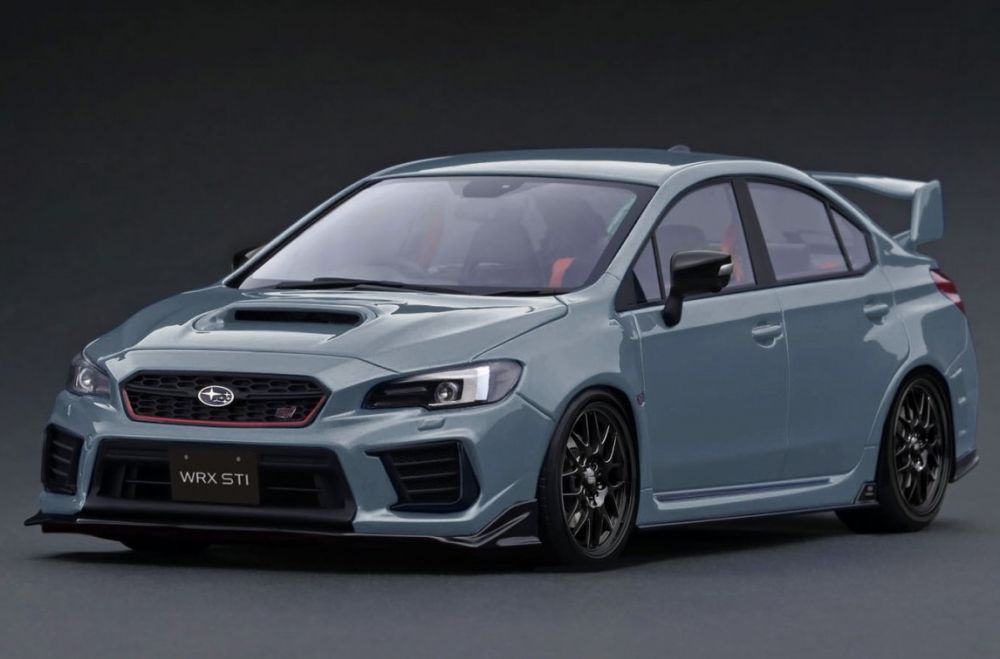 イグニッションモデル 1/18 スバル WRX (CBA-VAB) STI グレーカーキ/BBS RG-Rタイプ18インチ(ブラック)