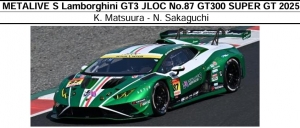ミニカー SPARK 1/43 JLOC Lamborghini GT3 SUPER GT 予約 スパーク1/43 スーパーGT 2025 メタライブ S