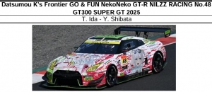 スパーク spark 43 脱毛 GO&FUN 猫猫 GT-R 2025 予約 スパーク1/43 スーパーGT 2025 脱毛ケーズフロンティア GO&FUN 猫